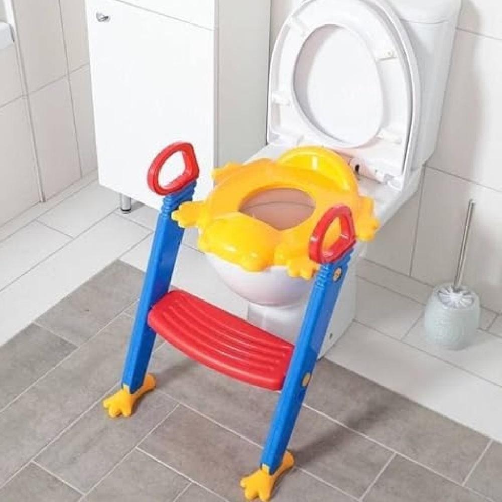 Troninho Assento Infantil Redutor Vaso Sanitario Com Escada Sapinho Bebe Pinico Ajustavel Desfralde - 3