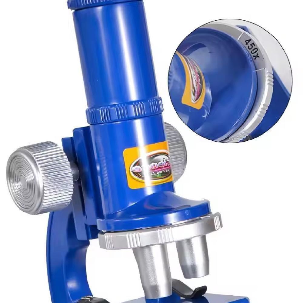 Microscopio Mesa Infantil Kit Laboratorio Pedagogico Com Ampliação Ate 450x Led Cientista Acessorios - 3