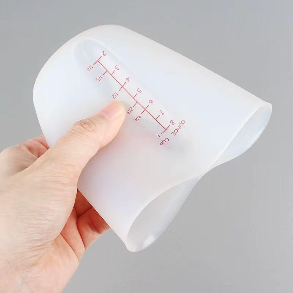 Copo Medidor Dosador Silicone Flexivel Jarra Medidora Graduado 500ml Quimica Confeitaria Xicara - 2