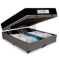 Cama Box Baú Queen Bipartido Sintético + Colchão Molas Ensacadas Sereneprime Sonnolux 158x198x69 Cinza - 8