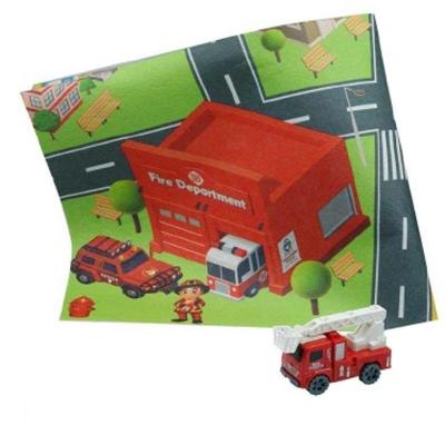 Tapete Infantil Divertido Pista Corrida Hot Whells Cidade Com Carrinho Tatame Educativo Quarto