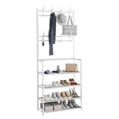 Sapateira Cabideiro Arara Multifuncional Branca Roupas Sapato Bolsa Rack Organizador Porta Sapatos