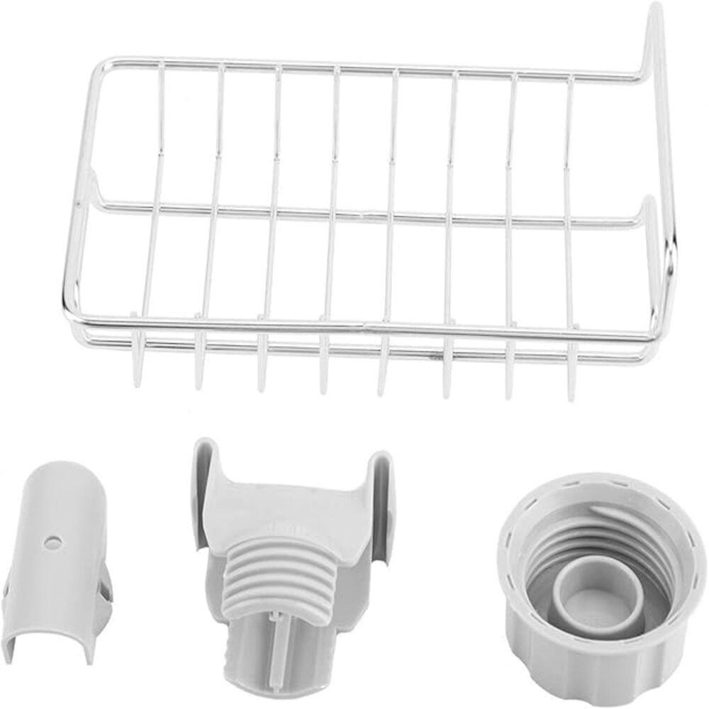 Suporte Organizador Pia E Chuveiro Inox Porta Detergente Esponja Shampooo Rack Multiuso Cozinha - 6