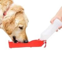 Bebedouro Garrafa Portatil Cachorro 500ml Viagem Carro Passeio Pet Aqua Dog Uso Externo Vermelho - 2