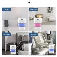 Lixeira Automatica Sensor Smart Cesto Lixo Retratil Inteligente A Prova Agua Viagem Camping Praia Azul