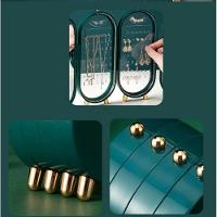 Porta Joias Dobravel Espelho 3 Compartimentos Acrilico Organizador Caixa Armazenadora - 5