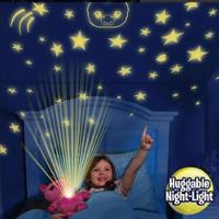 Urso Pelucia Rosa Projetor Estrelas Musical Abajur Infantil Meninas Festa Do Pijama Gatinha - 2