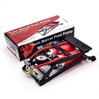 Bomba Ar Dupla Alta Pressao Manometro Compressor Pedal Inflador Encher Bola Boia Colchao Inflavel - 5