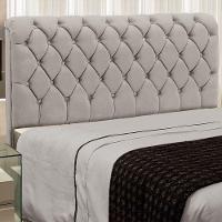 Cabeceira Para Cama Casal Box 140 Cm Fernanda Veludo Marfim Marfim - 2
