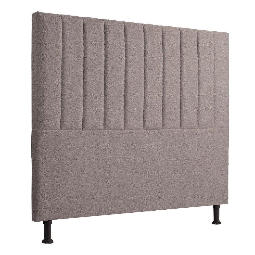 Cabeceira Estofada Bella Solteiro 90cm Linho Cinza - Shop Linho Castor - 1