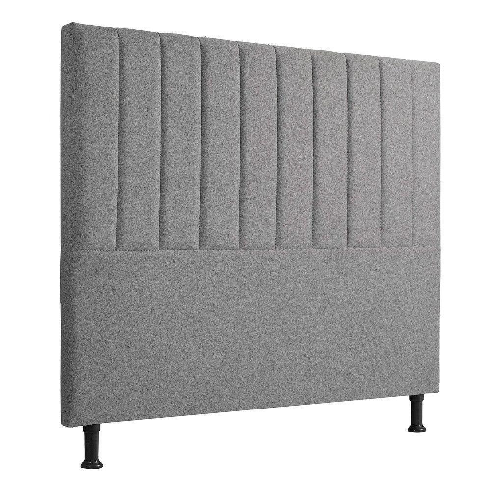 Cabeceira Estofada Bella Casal 140cm Linho Cinza - Shop Linho Cinza - 1