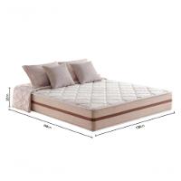 Cama Box Baú Casal Suede Cinza Com Colchão Pillow Angel Molas Ensacadas 63x138x188 - 3