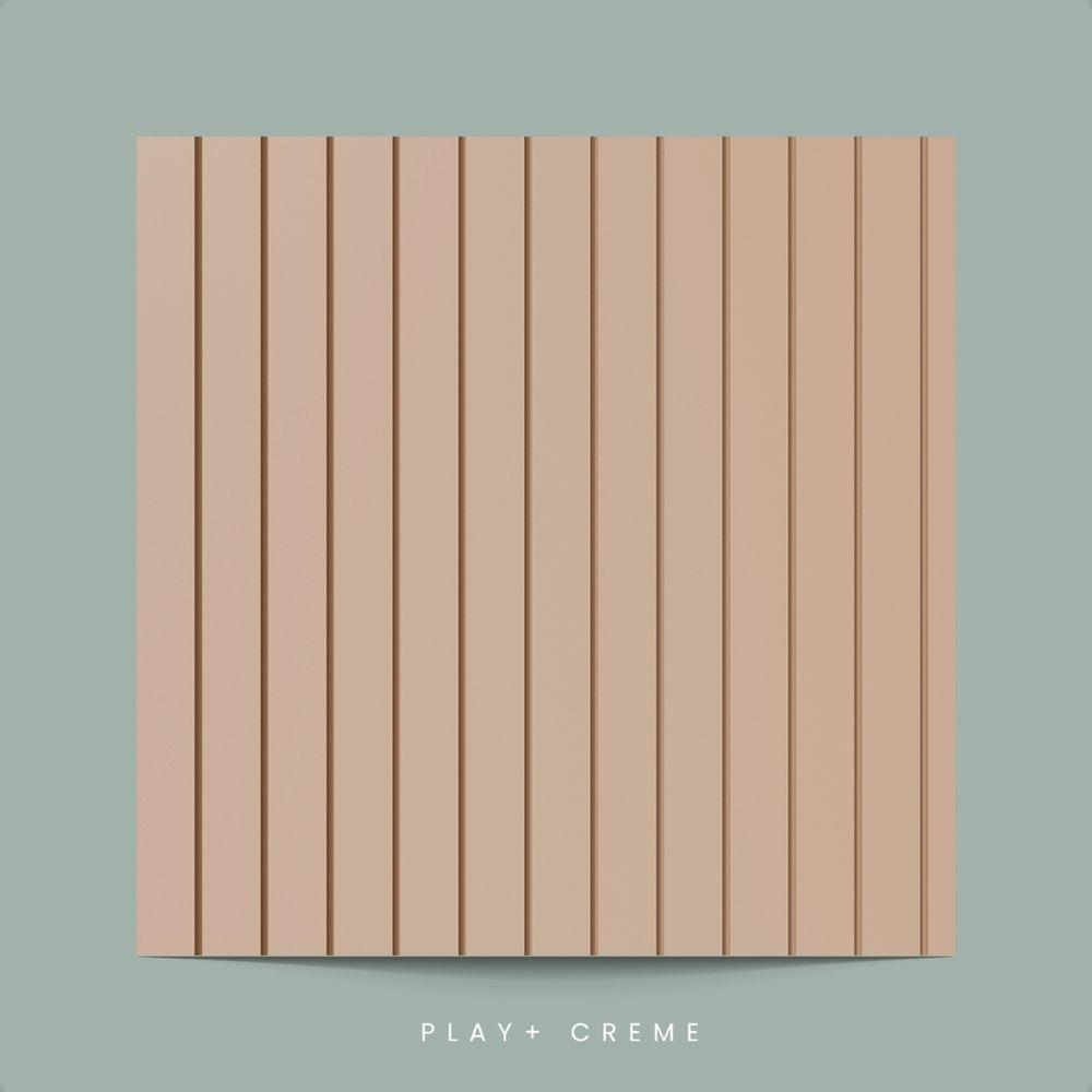 Painel Ripado De Eva Laminado Autocolante Flexível Rolo 10mt Linha Play Plus Creme - 5