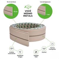 Painel Ripado De Eva Laminado Autocolante Flexível Rolo 10mt Linha Play Plus Creme - 3