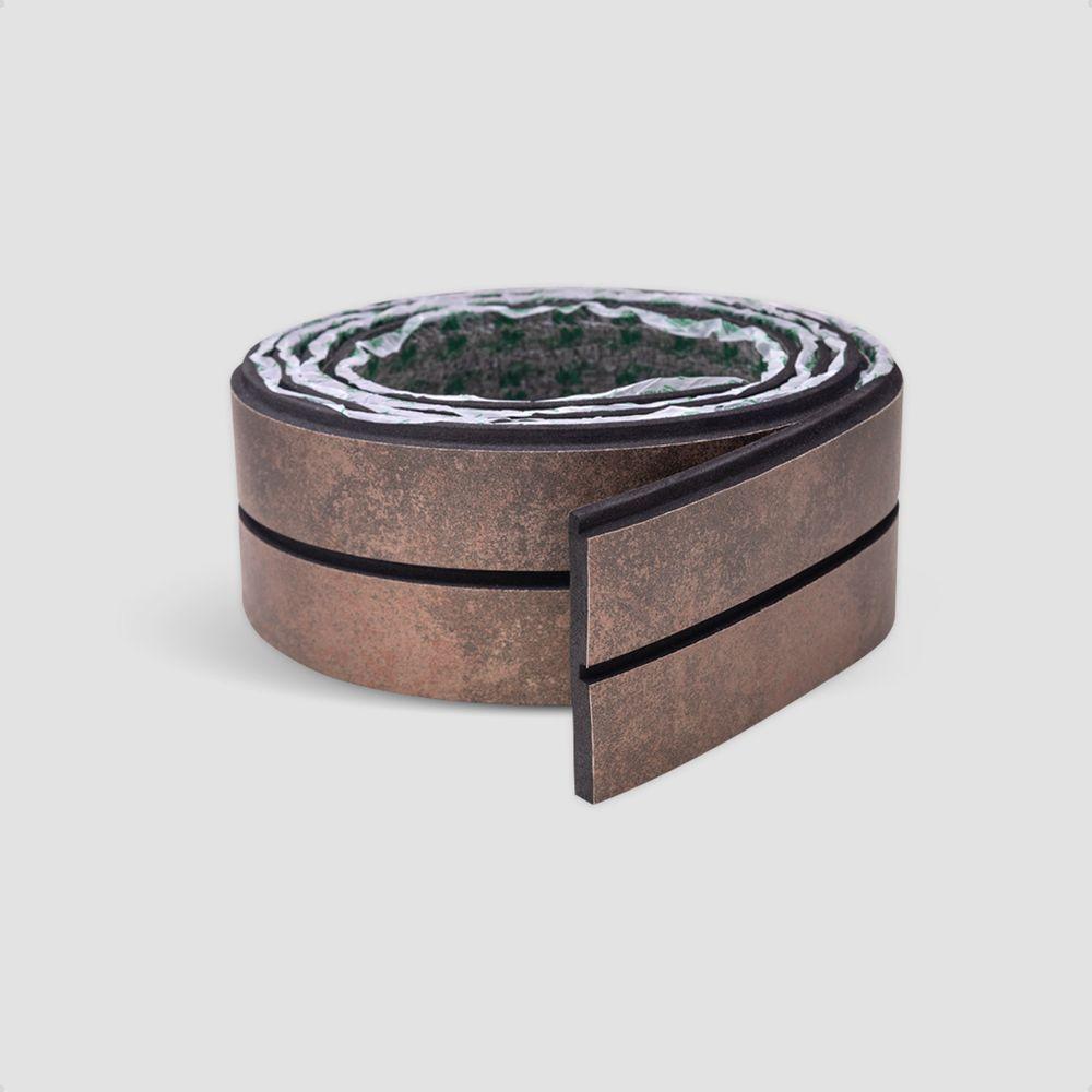 Painel Ripado De Eva Laminado Autocolante Flexível Rolo 10mt Linha Urban Plus Corten Com Textura Amadeirado - 6