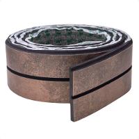 Painel Ripado De Eva Laminado Autocolante Flexível Rolo 10mt Linha Urban Plus Corten Com Textura Amadeirado - 1