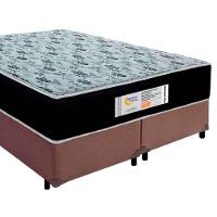 Cama Box Queen Bipartido Sintético + Colchão Molas Ensacadas Sereneprime Sonnolux 158x198x65 Marrom - 6