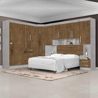 Dormitório Completo Georgia J&A Avelã-Jequitibá para Cama Box 1,38M Casal - 1