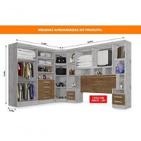 Dormitório Completo Georgia J&A Avelã-Jequitibá para Cama Box 1,38M Casal - 3