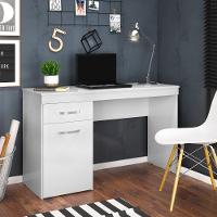 Escrivaninha Com 1 Porta 1 Gaveta Vitória Branco Branco - 1