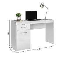 Escrivaninha Com 1 Porta 1 Gaveta Vitória Branco Branco