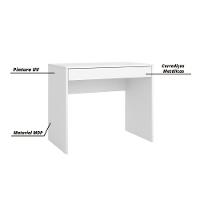 Escrivaninha Com 1 Gaveta Facility Branco Branco