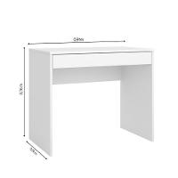 Escrivaninha Com 1 Gaveta Facility Branco Branco - 7