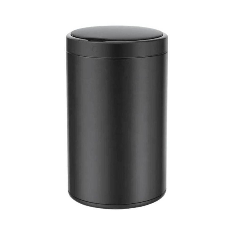 Lixeira Automática Redonda Inox Preto 40 Litros Com Sensor - 1