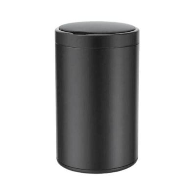 Lixeira Automática Redonda Inox Preto 40 Litros Com Sensor