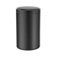 Lixeira Automática Redonda Inox Preto 40 Litros Com Sensor - 1