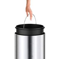 Lixeira Automática Redonda Inox Preto 40 Litros Com Sensor - 5