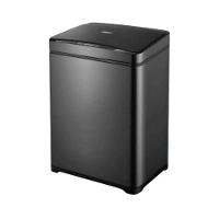 Lixeira Automática Inox Preto Retangular 40 Litros C/ Sensor - 1