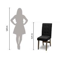 Conjunto Mesa Preto Dubai 1,35m Mdf Com 4 Cadeiras Castanho Castanho / Black - 5