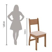 Conjunto Sala De Jantar Mesa Com 4 Cadeiras Milano Poliman única - 5