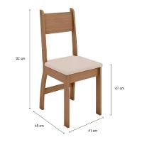 Conjunto Sala De Jantar Mesa Com 4 Cadeiras Milano Poliman única - 10