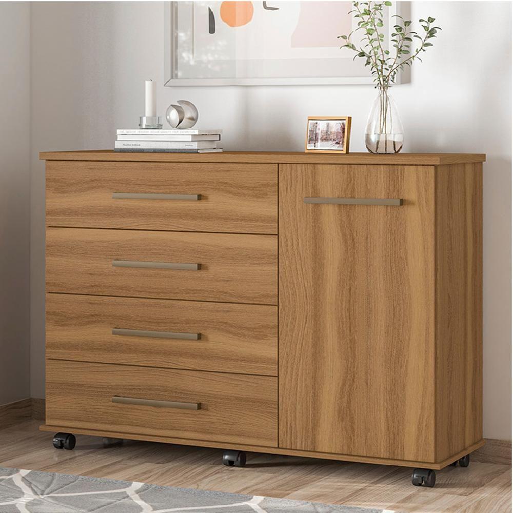 Cômoda 4 Gavetas Flora Amendola Amêndoa - 1