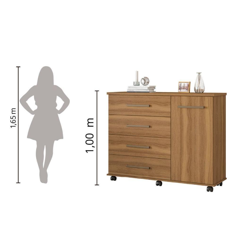 Cômoda 4 Gavetas Flora Amendola Amêndoa - 3