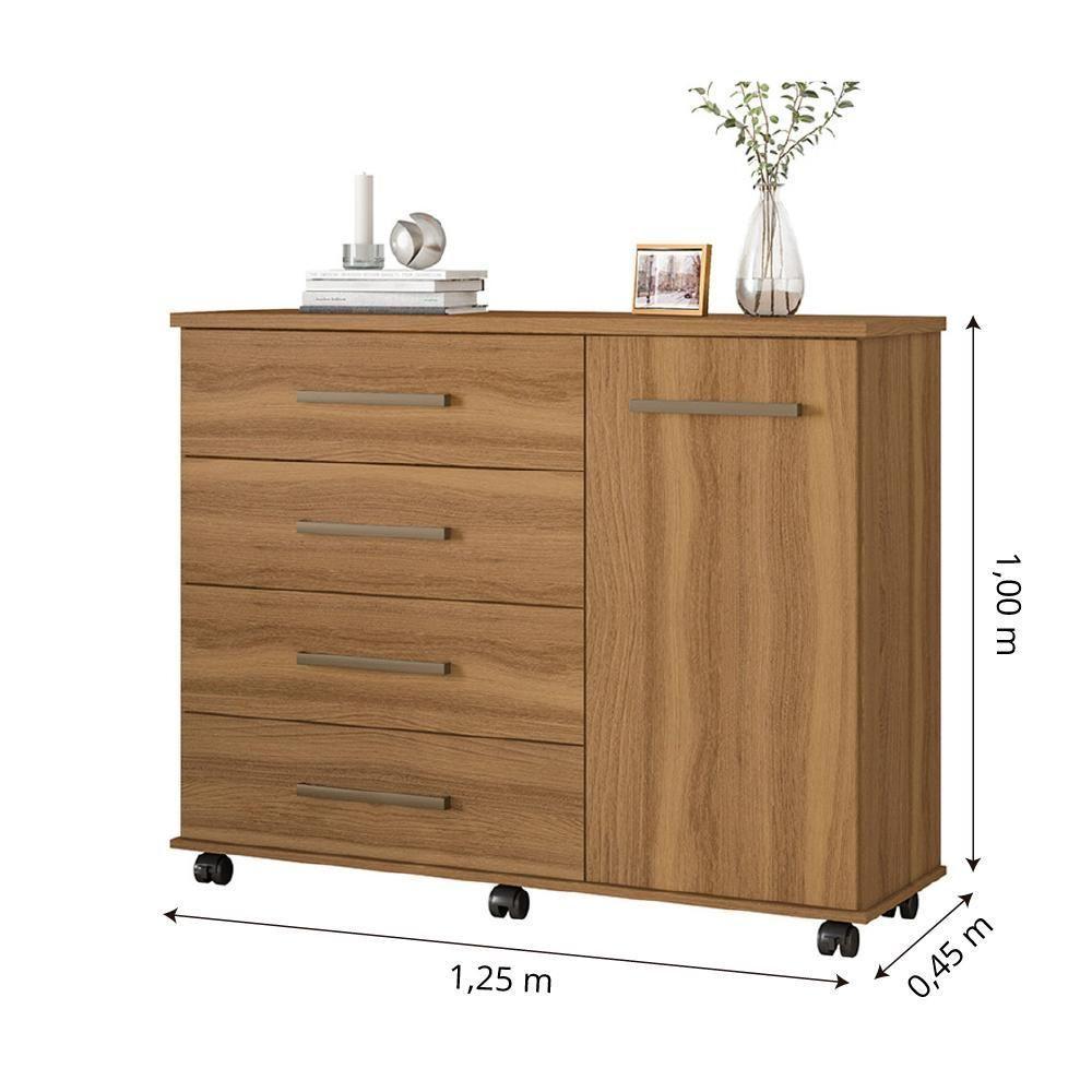 Cômoda 4 Gavetas Flora Amendola Amêndoa - 4