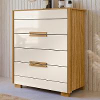 Cômoda Dhara 4 Gavetas Moval Freijó / Off White Freijo Off White - 5