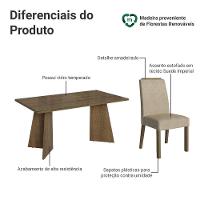 Conjunto Sala De Jantar Tampo De Vidro 6 Cadeiras Rustic/imperial Madrid Madesa