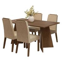 Conjunto Sala De Jantar Tampo De Madeira 4 Cadeiras Rustic/imperial évora Madesa - 2