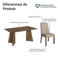 Conjunto Sala De Jantar Tampo De Madeira 4 Cadeiras Rustic/imperial évora Madesa