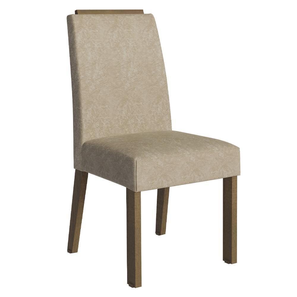 Conjunto Sala De Jantar Tampo De Madeira 4 Cadeiras Rustic/crema/imperial évora Madesa - 9