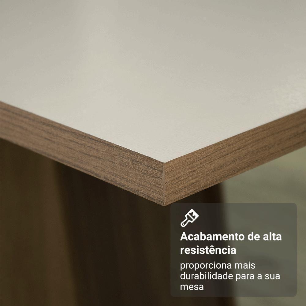 Conjunto Sala De Jantar Tampo De Madeira 4 Cadeiras Rustic/crema/imperial Aspen Madesa - 8