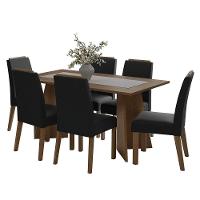 Conjunto Sala De Jantar Tampo De Madeira 6 Cadeiras Rustic/oxford Soho Madesa - 2