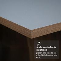 Conjunto Sala De Jantar Tampo De Madeira 6 Cadeiras Rustic/cinza/silver Soho Madesa - 7