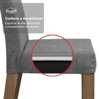 Conjunto Sala De Jantar Tampo De Vidro 4 Cadeiras Rustic/cinza/silver Sines Madesa - 8