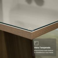 Conjunto Sala De Jantar Tampo De Vidro 4 Cadeiras Rustic/crema/imperial Capri Madesa - 7