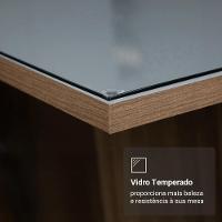 Conjunto Sala De Jantar Tampo De Vidro 4 Cadeiras Rustic/cinza/silver Capri Madesa - 7