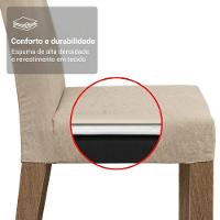 Conjunto Sala De Jantar Tampo De Vidro 4 Cadeiras Rustic/imperial Braga Madesa - 8